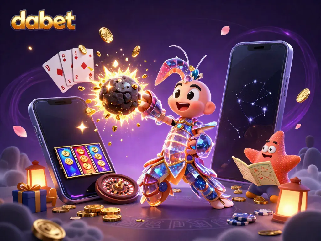 Experience thrilling gameplay with dabet: a vibrant casino scene featuring a mantis shrimp and starfish.