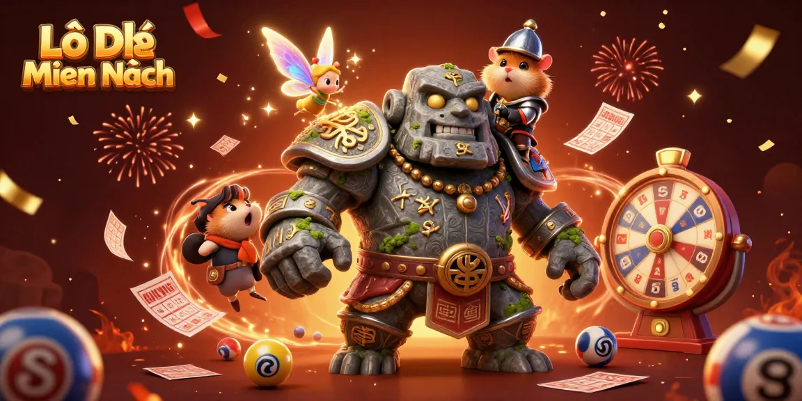 Lô Đề Miền Bắc sparks excitement with vibrant lottery and bingo game elements in a dynamic scene.